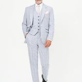 The Wheeler - 3 Piece Sky Blue Slim Fit Suit | Sky Blue Waistcoat