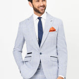 The Wheeler - 2 Piece Sky Blue Slim Fit Suit