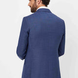 The Gregson - 3 Piece Italian Blue Suit | Pale Pink Double Breasted Waistcoat