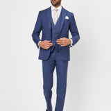 The Gregson - 3 Piece Italian Blue Slim Fit Suit