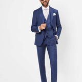 The Gregson - 3 Piece Italian Blue Slim Fit Suit