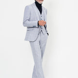 The Wheeler - 3 Piece Sky Blue Slim Fit Suit | Sky Blue Waistcoat