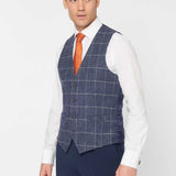 The Keadell - 3 Piece Blue Morning Suit | Blue Tweed Waistcoat