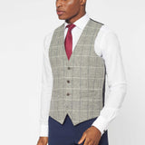 The Keadell - 3 Piece Blue Morning Suit | Grey Tweed Waistcoat