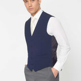 The Keadell - 3 Piece Grey Morning Suit | Blue Waistcoat