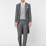 The Keadell - 3 Piece Grey Morning Suit | Dove Grey Double Breasted Waistcoat