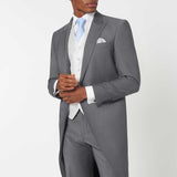 The Keadell - 3 Piece Grey Morning Suit | Silver Dot Waistcoat