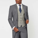 The Keadell - 3 Piece Grey Morning Suit | Grey Tweed Waistcoat