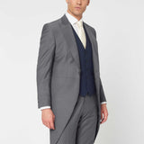 The Keadell - 3 Piece Grey Morning Suit | Blue Waistcoat