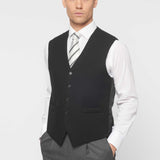 The Bidwell - 3 Piece Mid Grey Morning Suit | Black Waistcoat