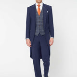 The Keadell - 3 Piece Blue Morning Suit | Blue Tweed Waistcoat