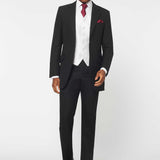 The Darnton - 3 Piece Black Suit | Silver Dot Waistcoat