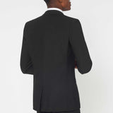 The Simkins - 3 Piece Black Slim Fit Suit | Black Waistcoat