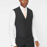 The Simkins - 3 Piece Black Slim Fit Suit | Black Waistcoat