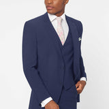 The Simkins - 3 Piece Blue Slim Fit Suit | Blue Waistcoat