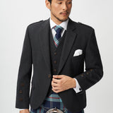 The Keville Charcoal Tweed Jacket & Waistcoat with Help for Heroes Kilt