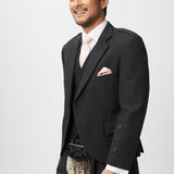 The Keville Charcoal Tweed Jacket & Waistcoat with Scottish Spirit Kilt