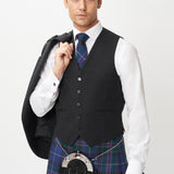 The Keville Charcoal Tweed Jacket & Waistcoat with Spirit of Bannockburn Kilt