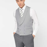 The Simkins - 3 Piece Grey Slim Fit Suit | Dove Grey Double Breasted Waistcoat