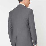 The Simkins - 3 Piece Grey Slim Fit Suit | Pale Blue Double Breasted Waistcoat