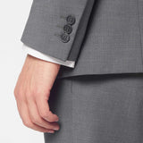 The Simkins - 3 Piece Grey Slim Fit Suit | Blue Tweed Waistcoat