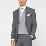 The Simkins - 3 Piece Grey Slim Fit Suit | Dove Grey Double Breasted Waistcoat