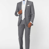 The Simkins - 3 Piece Grey Slim Fit Suit | Silver Dot Waistcoat