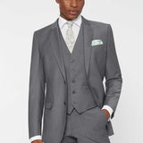 The Simkins - 3 Piece Grey Slim Fit Suit | Grey Waistcoat