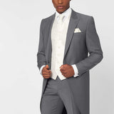 The Keadell - 3 Piece Grey Morning Suit | Ivory Dot Waistcoat