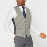 The Simkins - 3 Piece Grey Slim Fit Suit | Grey Tweed Waistcoat