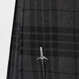 The Keville Navy Tweed Jacket & Waist Coat with Grey Spirit Kilt