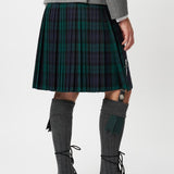 The Keville Light Grey Tweed Jacket & Waistcoat with Black Watch Kilt