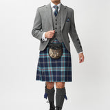 The Keville Light Grey Tweed Jacket & Waistcoat with Help for Heroes Kilt