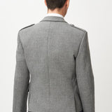 The Keville Light Grey Tweed Jacket & Waistcoat with Help for Heroes Kilt