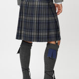 The Keville Light Grey Tweed Jacket & Waistcoat with Highland Storm Kilt