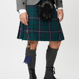 The Keville Light Grey Tweed Jacket & Waistcoat with Modern Douglas Kilt