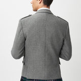 The Keville Light Grey Tweed Jacket & Waistcoat with Modern Douglas Kilt