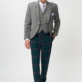 The Keville Light Grey Tweed Jacket & Waistcoat with Modern Douglas Trews