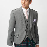 The Keville Light Grey Tweed Jacket & Waistcoat with Modern Robertson Trews