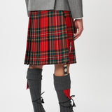 The Keville Light Grey Tweed Jacket & Waistcoat with Royal Stewart Kilt