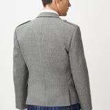 The Keville Light Grey Tweed Jacket & Waistcoat with Spirit of Bannockburn Kilt