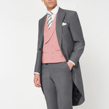 The Keadell - 3 Piece Grey Morning Suit | Pale Pink Double Breasted Waistcoat