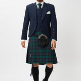 The Keville Navy Tweed Jacket & Waistcoat with Black Watch Kilt