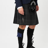 The Keville Navy Tweed Jacket & Waist Coat with Grey Spirit Kilt