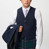 The Keville Navy Tweed Jacket & Waist Coat with Modern Douglas Trews