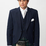 The Keville Navy Tweed Jacket & Waist Coat with Modern Robertson Kilt