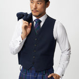 The Keville Navy Tweed Jacket & Waist Coat with Spirit of Bannockburn Trews