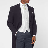 The Bidwell - 3 Piece Navy Morning Suit | Silver Dot Waistcoat