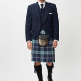 The Keville Navy Tweed Jacket & Waist Coat with Help for Heroes Kilt