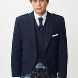 The Keville Navy Tweed Jacket & Waist Coat with Help for Heroes Kilt